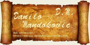 Danilo Mandoković vizit kartica
